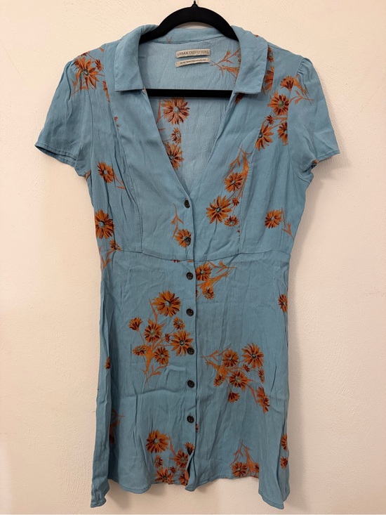 Urban Outfitters Dresses & Skirts - Urban Outfitters Light Blue Floral Button-Front Mini Dress